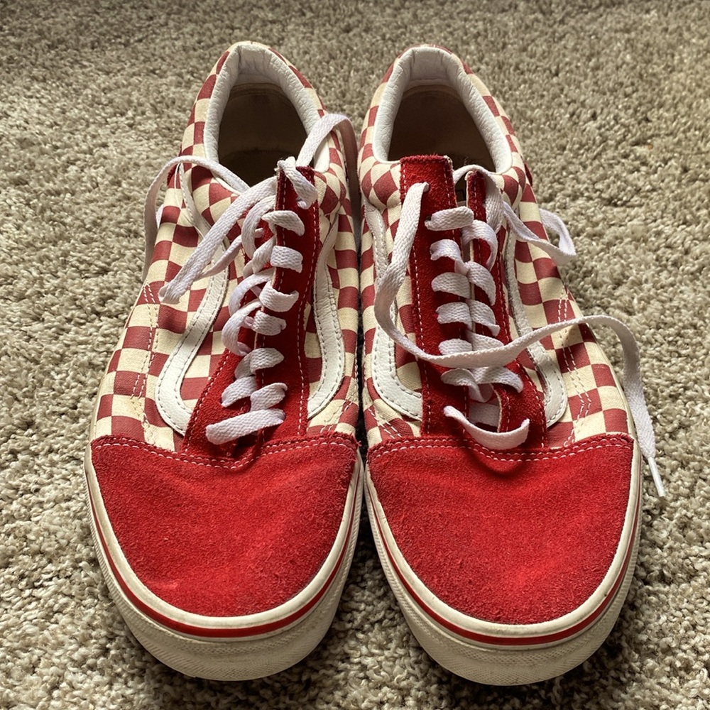 Vans Old Skool (Red Checkerboard) Size 10.5